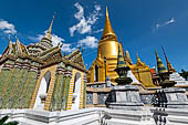 Bangkok Grand Palace,  Phra Si Rattana Chedi of the Wat Phra Keow (temple of the Emerald Buddha). 